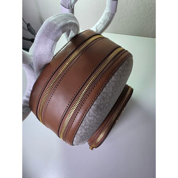 MICHAEL KORS Medium NEW Jaycee Logo Print Bookbag  Backpack Vanilla Brown NWT - Picture 14 of 16